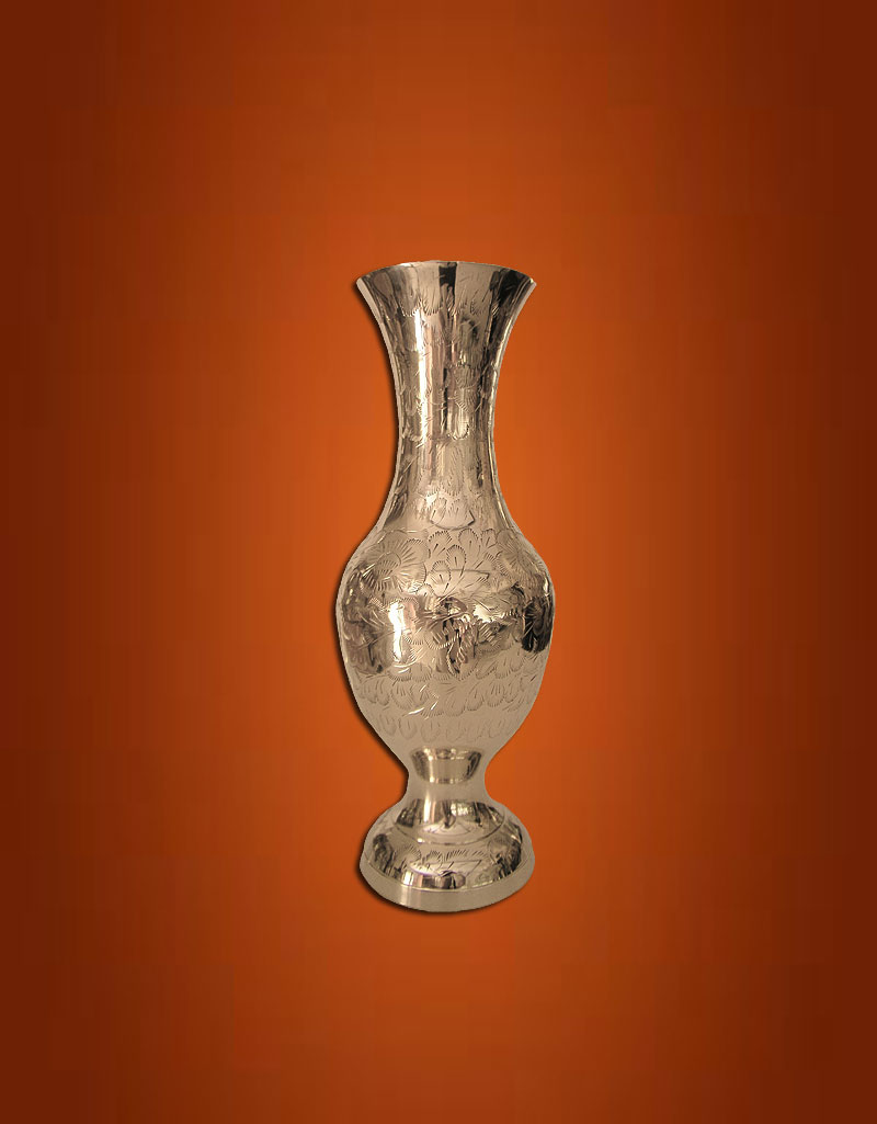 Vase Brass Engraved ((159-61)