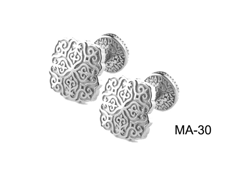 Cufflinks Gold-Plated Silver (925) (ΜΑ-10)