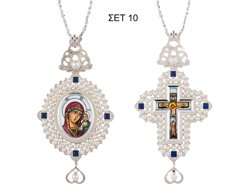 SET Engolpio And Cross Silverplated Silver (925) (ΣΕΤ 10)