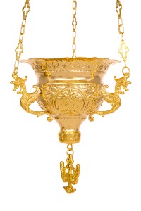 Vigil Lamps  Byzantine Carved Νο4 Yellow (111-04)