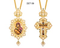 SET Engolpio And Cross Goldplated Silver (925) (ΣΕΤ 09)