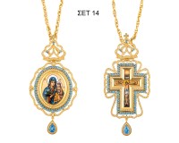 SET Engolpio And Cross Goldplated Silver (925) (ΣΕΤ 14)