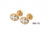 Cufflinks Gold-Plated without Stones Silver (925) (ΜΑ-15)