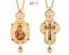 SET Engolpio And Cross Goldplated Silver (925) (ΣΕΤ 17)
