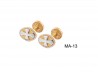 Cufflinks Gold-Plated Stones Silver (925) (ΜΑ-13)