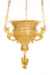 Κανδήλα Βυζαντινή Σκαλιστή Νο4 Κίτρινη  (111-04)