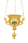 Vigil Lamps  Byzantine Carved Νο4 Enamel (111-04SM)