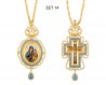 SET Engolpio And Cross Goldplated Silver (925) (ΣΕΤ 14)